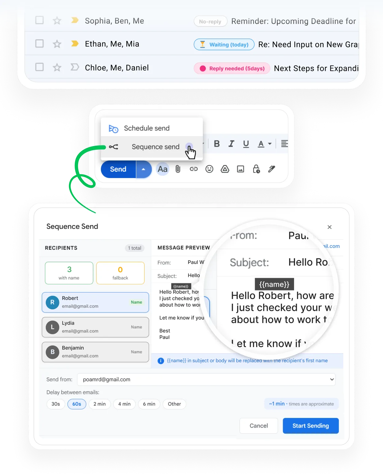 Gmail Sense Extension Mockup